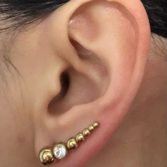 Michael Kors Gold Ball Stud Earrings - Picture 4 of 4